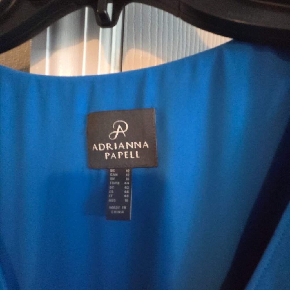 Adrianna Papeli oceanblue drape style dress, NEW and never worn - Picture 3 of 6